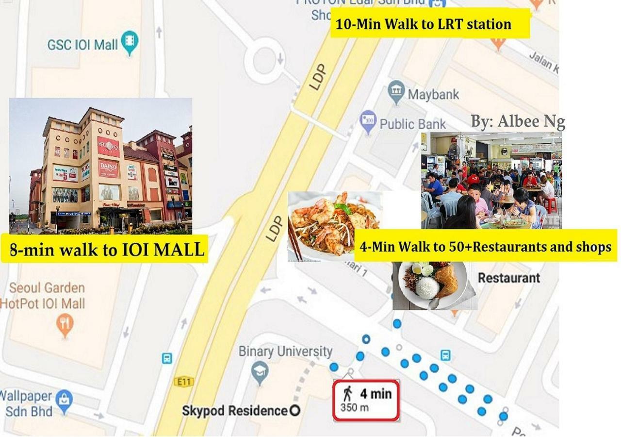 Puchong Skypod Residence, High Floor Balcony Unit, Walking Distance To Ioi Mall, 10Min Drive To Sunway Zewnętrze zdjęcie